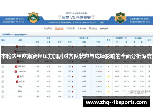 本轮法甲密集赛程压力加剧对各队状态与成绩影响的全面分析深度 本轮法甲密集赛程压力加剧对各队状态与成绩影响的全面分析深度